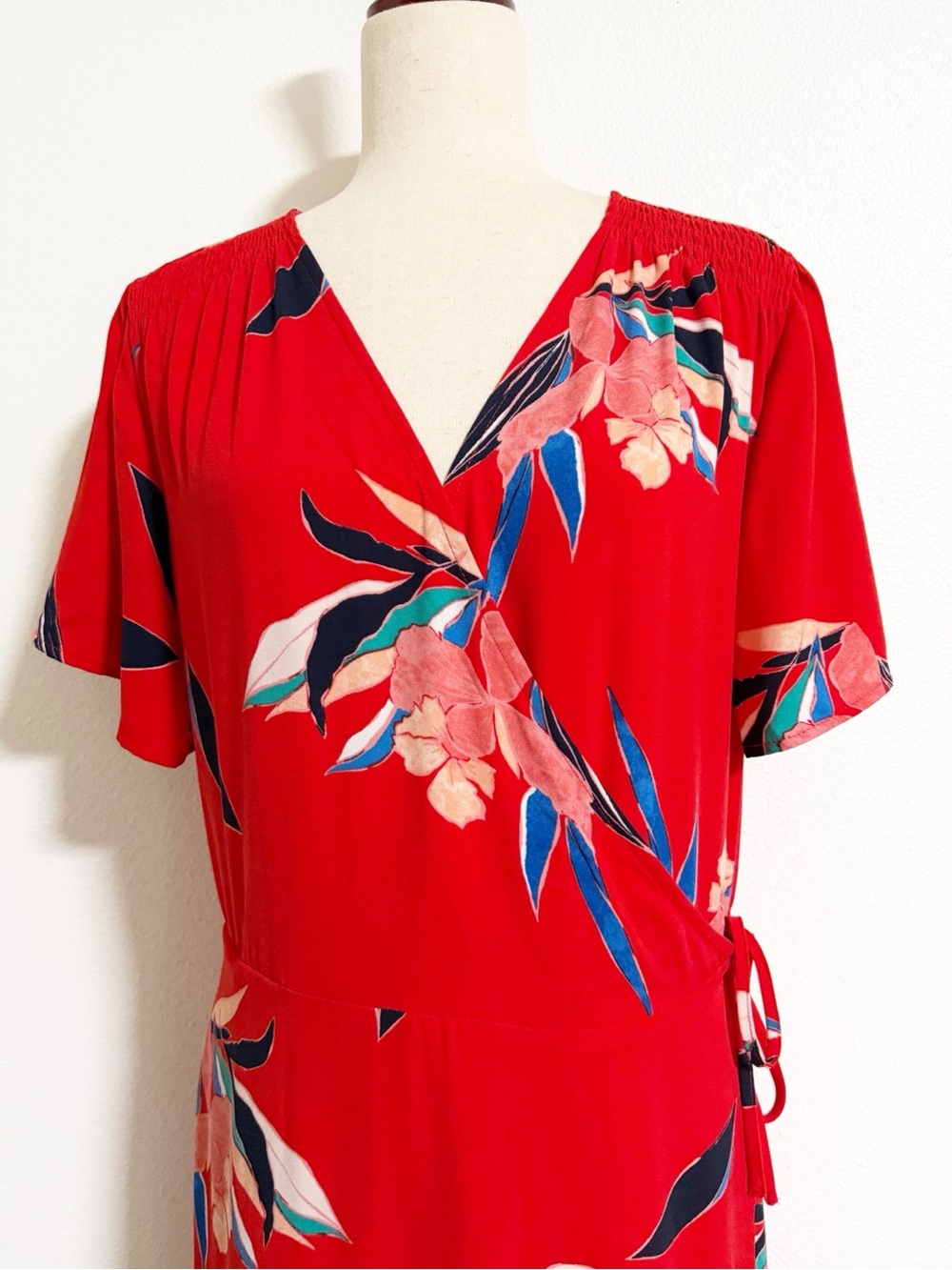 A New Day Iris Floral Wrap Midi Dress - Picture 4 of 13